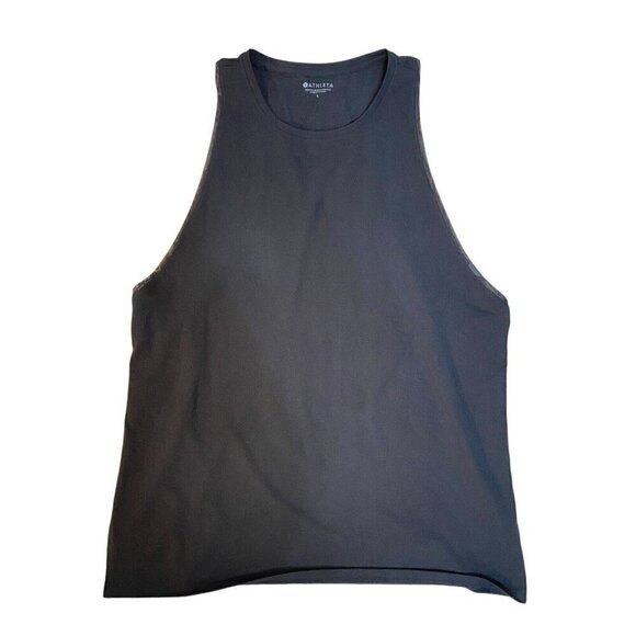 NWT Athleta Essence Mesh Tank Black Size Large Side Tie Detail - Picture 1 of 9